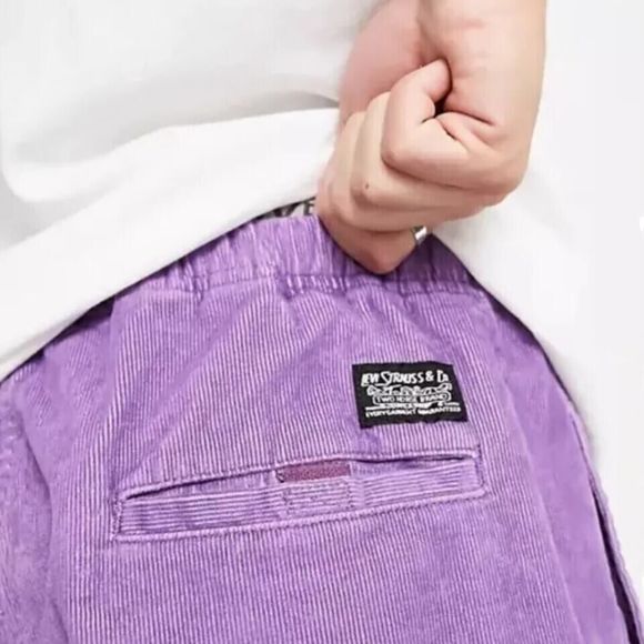 Levi's A09680005 Men Sz 2XL Purple Quick Release Corduroy Hi-Rise Skate Pants - Picture 12 of 13